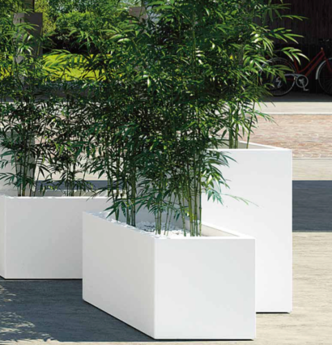 Euro3Plast Kube Khilia cassetta 100x40xH41cm wit met wielen